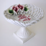 Capodimonte Pedestal Bowl Vintage Roses Main