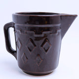 Stoneware Batter Pitcher Vintage 1930's Side View