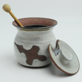 Honey Jar Art Pottery and Lid Angles