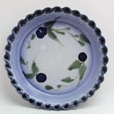 Artisan Art Pottery Pie Dish Blue Main