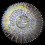 Northwood Peacock on a Fence Plate Iridescent Glow View