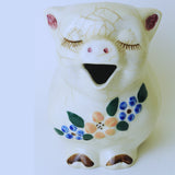 Vintage Shawnee Smiley The Pig Ceramic Pitcher Front