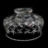 Waterford 7 inch Crystal Footed Bowl Diamond Cut Inverted