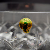 Waterford 7 inch Crystal Footed Bowl Diamond Cut Waterford Sticker