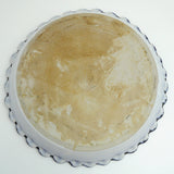 Artisan Art Pottery Pie Dish Blue Bottom