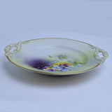 Schwarzburg Floral Plate Open Handled Serving Dish Profile