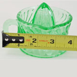 Vaseline Green Depression Glass Reamer Juicer Swirl Pattern Width