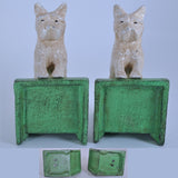 Cast Iron Scotty Dog Scottish Terrier Bookends Front View