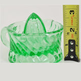 Vaseline Green Depression Glass Reamer Juicer Swirl Pattern Height