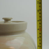 Pottery Crock Stoneware Lidded Cookie Jar Height