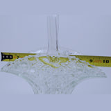   Cut Glass Heavy Crystal Large Basket  Width