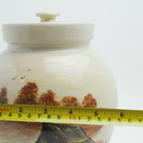 Pottery Crock Stoneware Lidded Cookie Jar Width